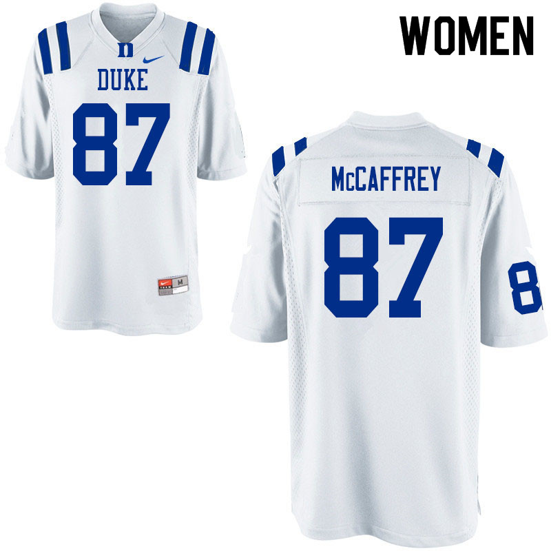 Women #87 Max McCaffrey Duke Blue Devils College Football Jerseys Sale-White - Click Image to Close